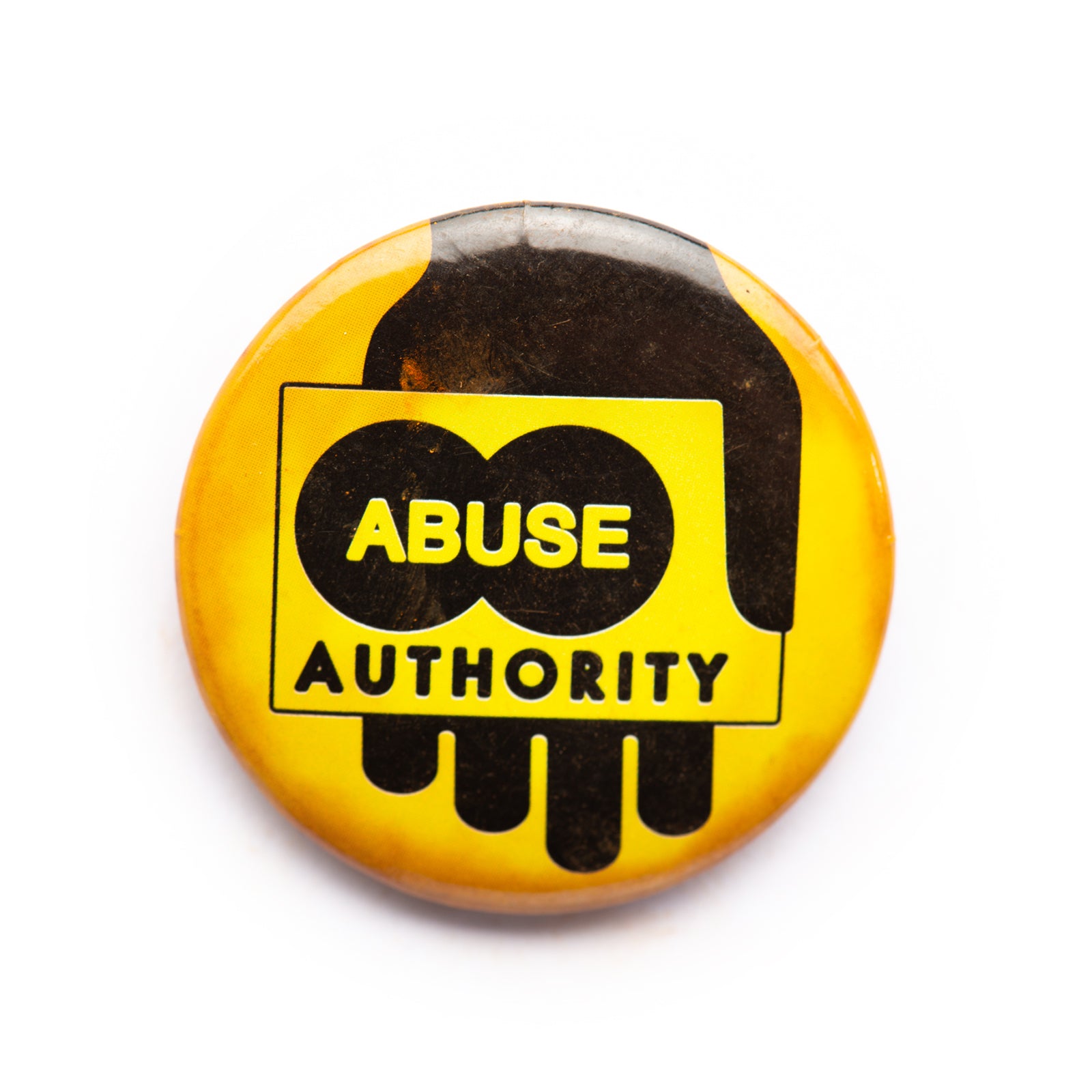 "Abuse Authority" button pin