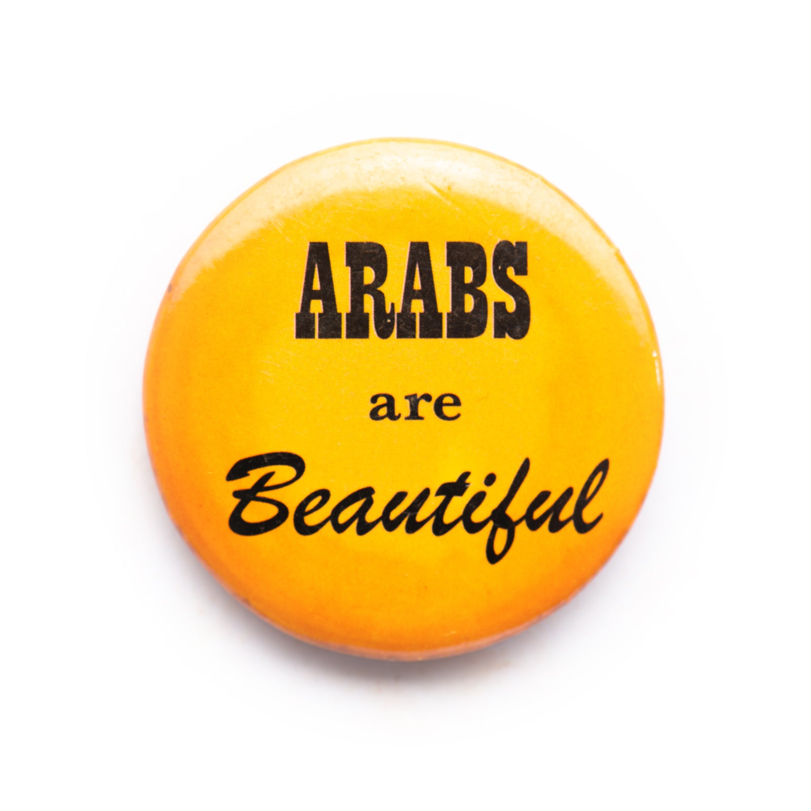 "Arabs Are Beautiful" button pin