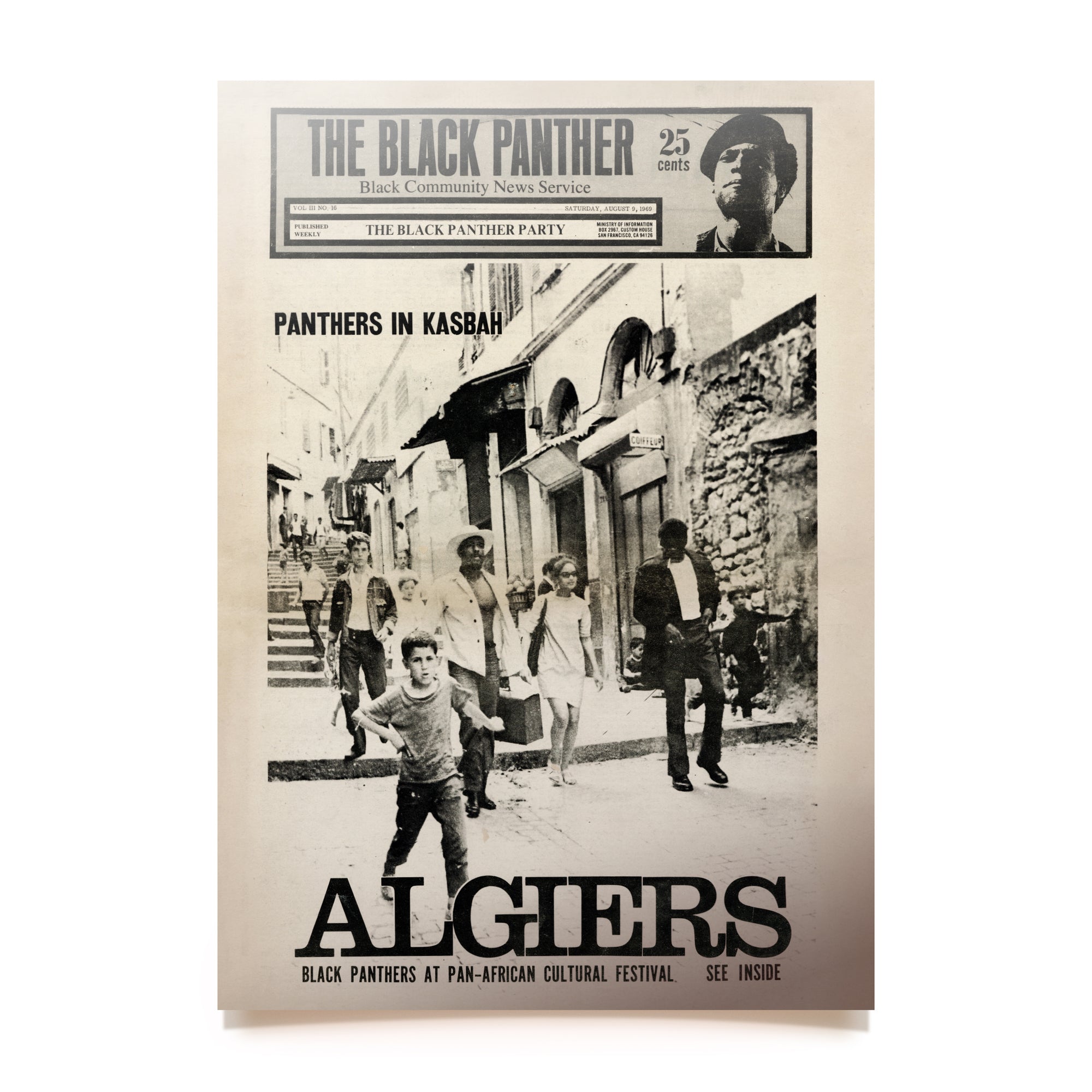 The Front Page Poster: Panthers in Algiers (A2 size)