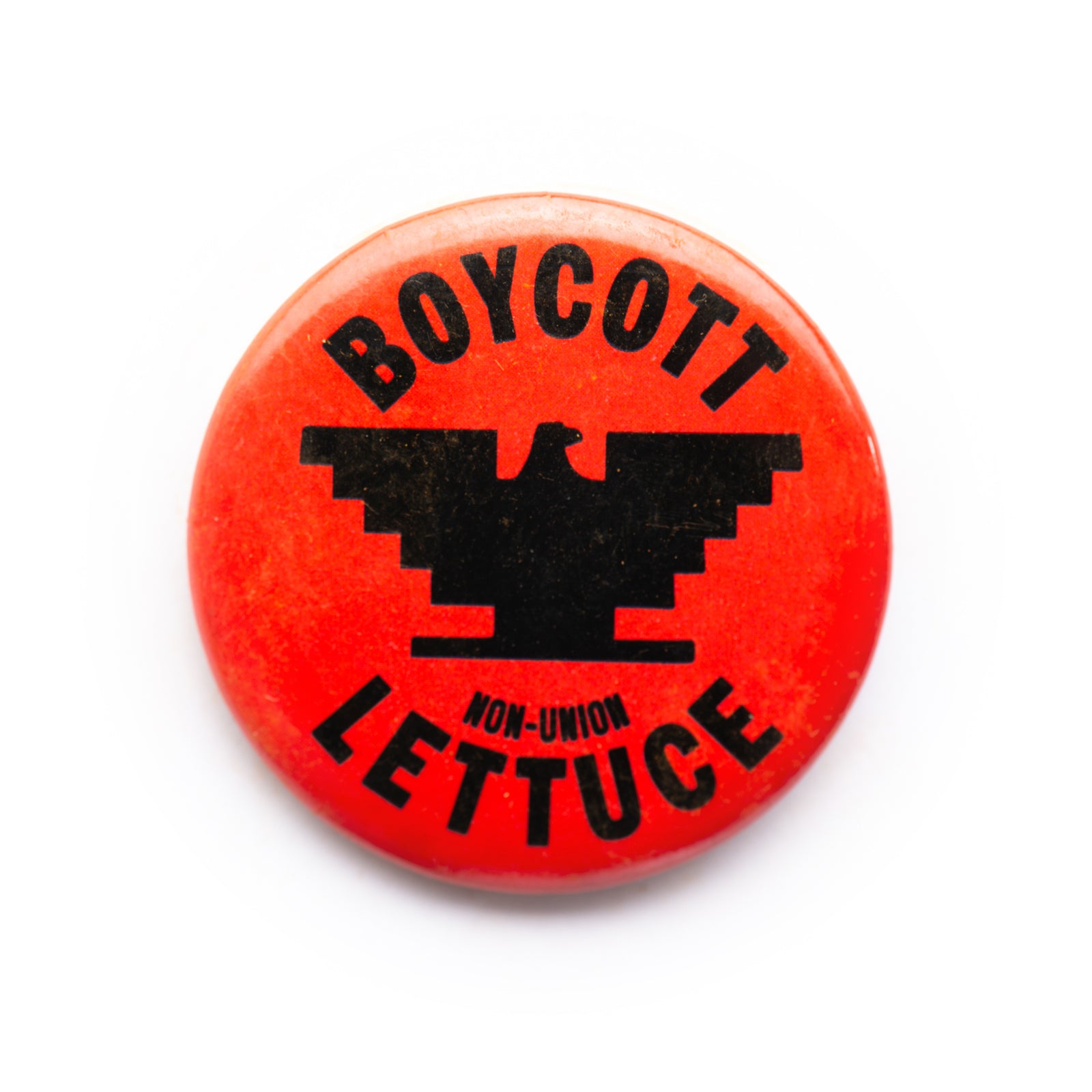 "Boycott Lettuce" button pin