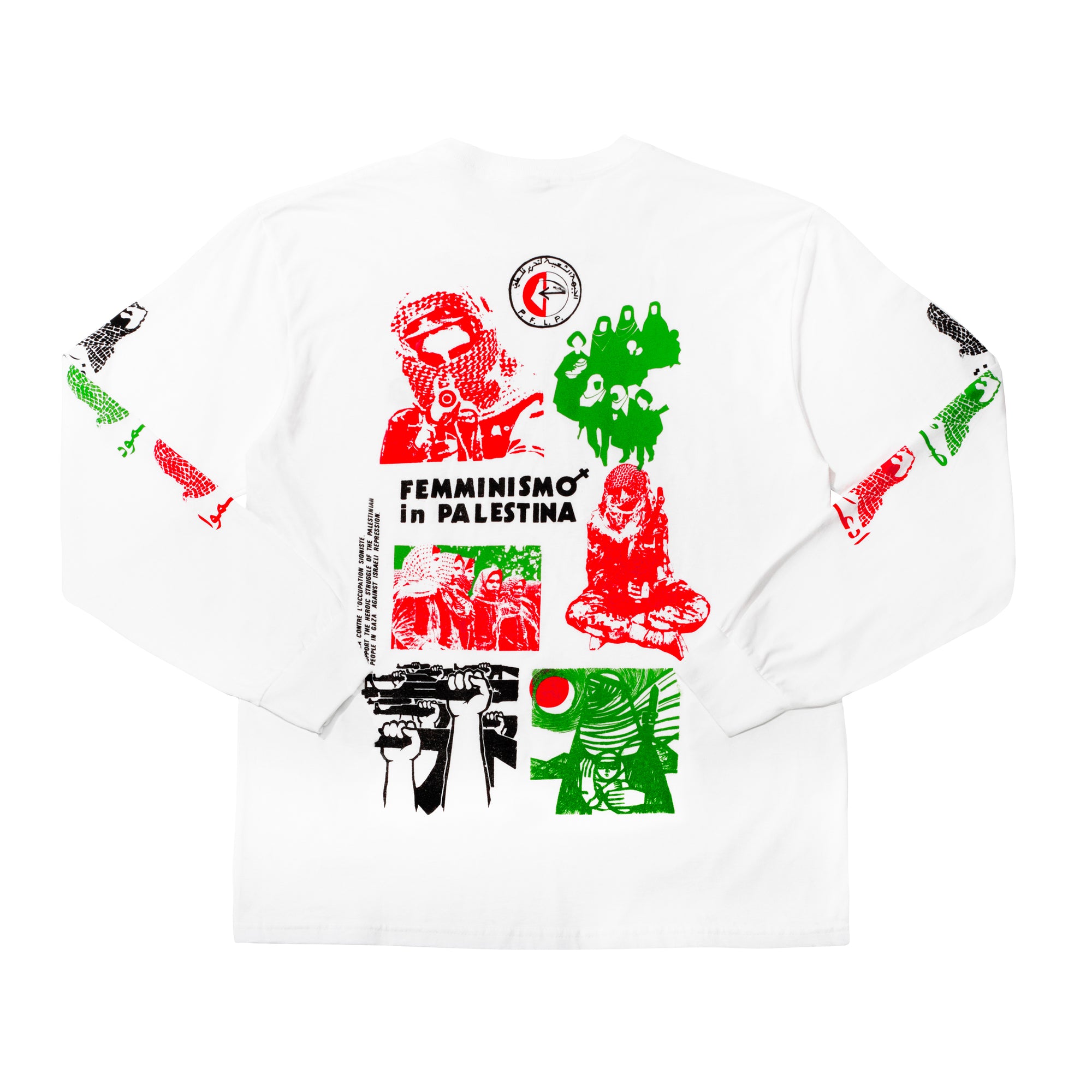 The Press Review Shirt: Gaza (long sleeve white shirt)