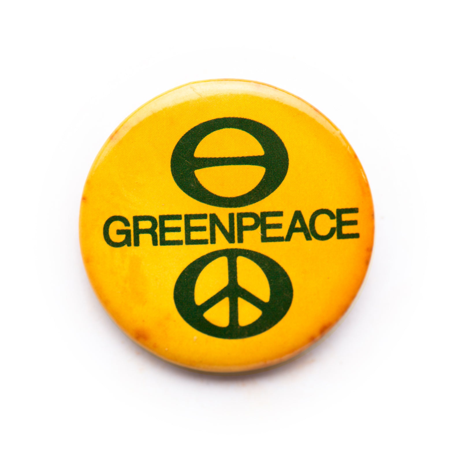 "Greenpeace" button pin
