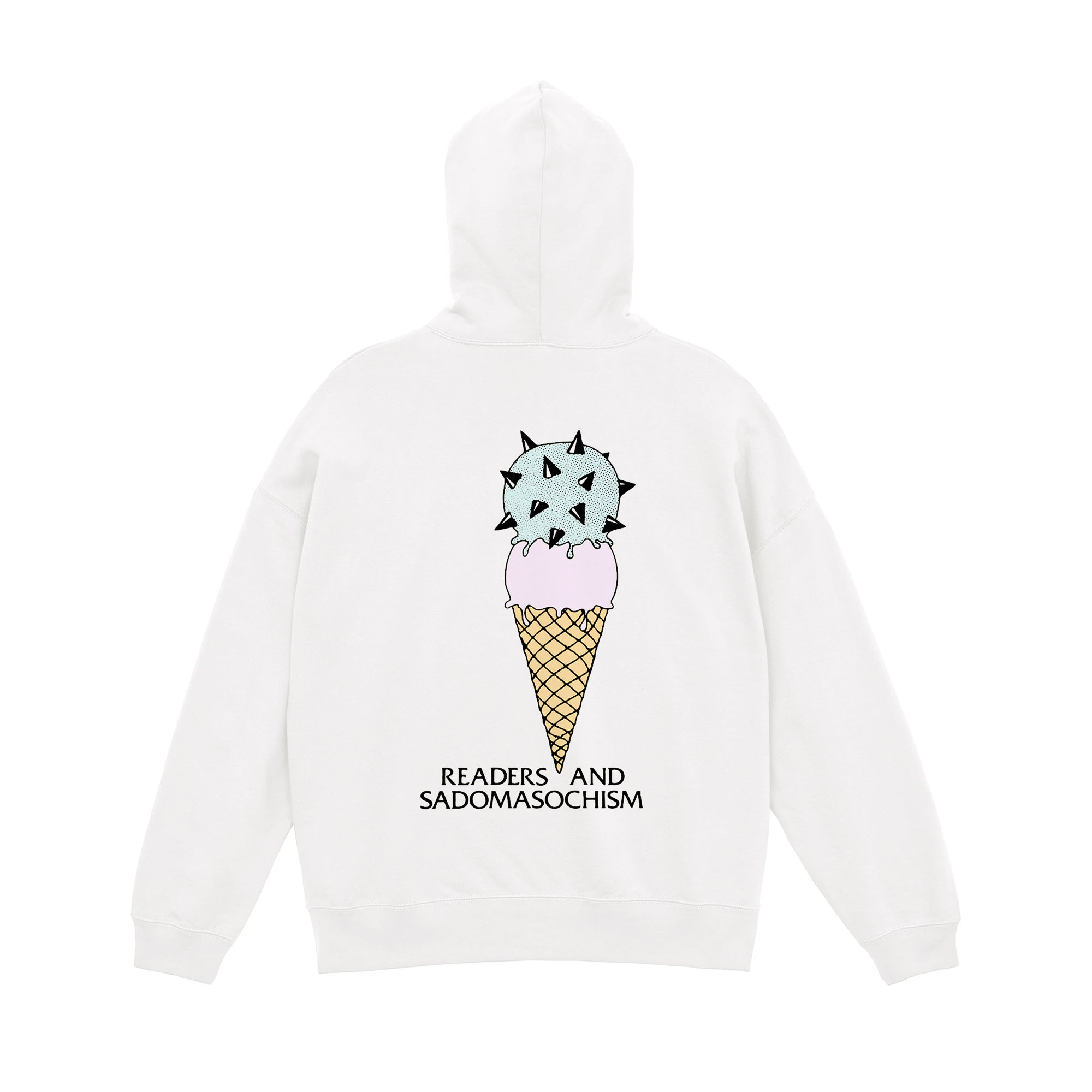 "Readers and Sadomasochism" white hoodie
