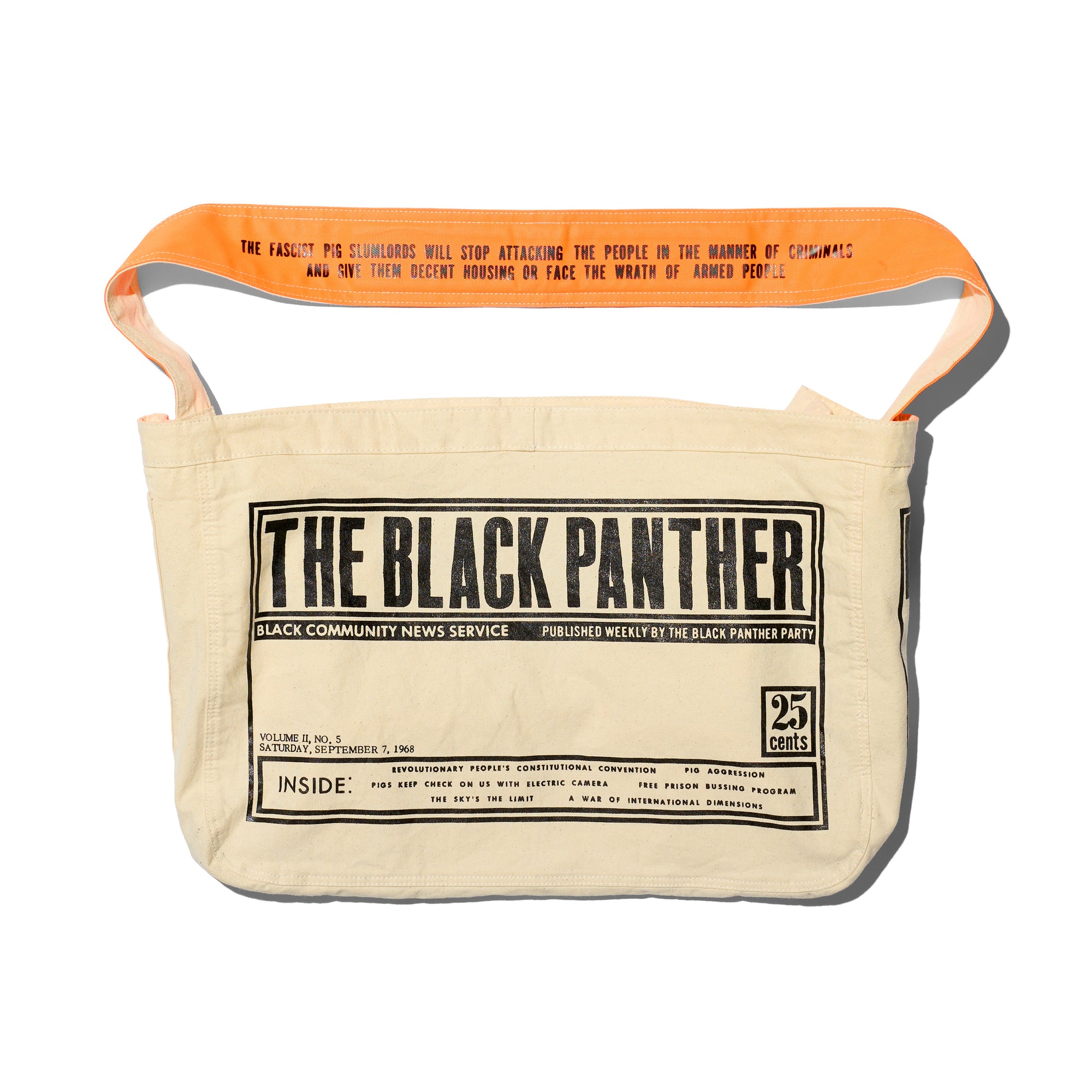 "The Black Panther" paperboy bag