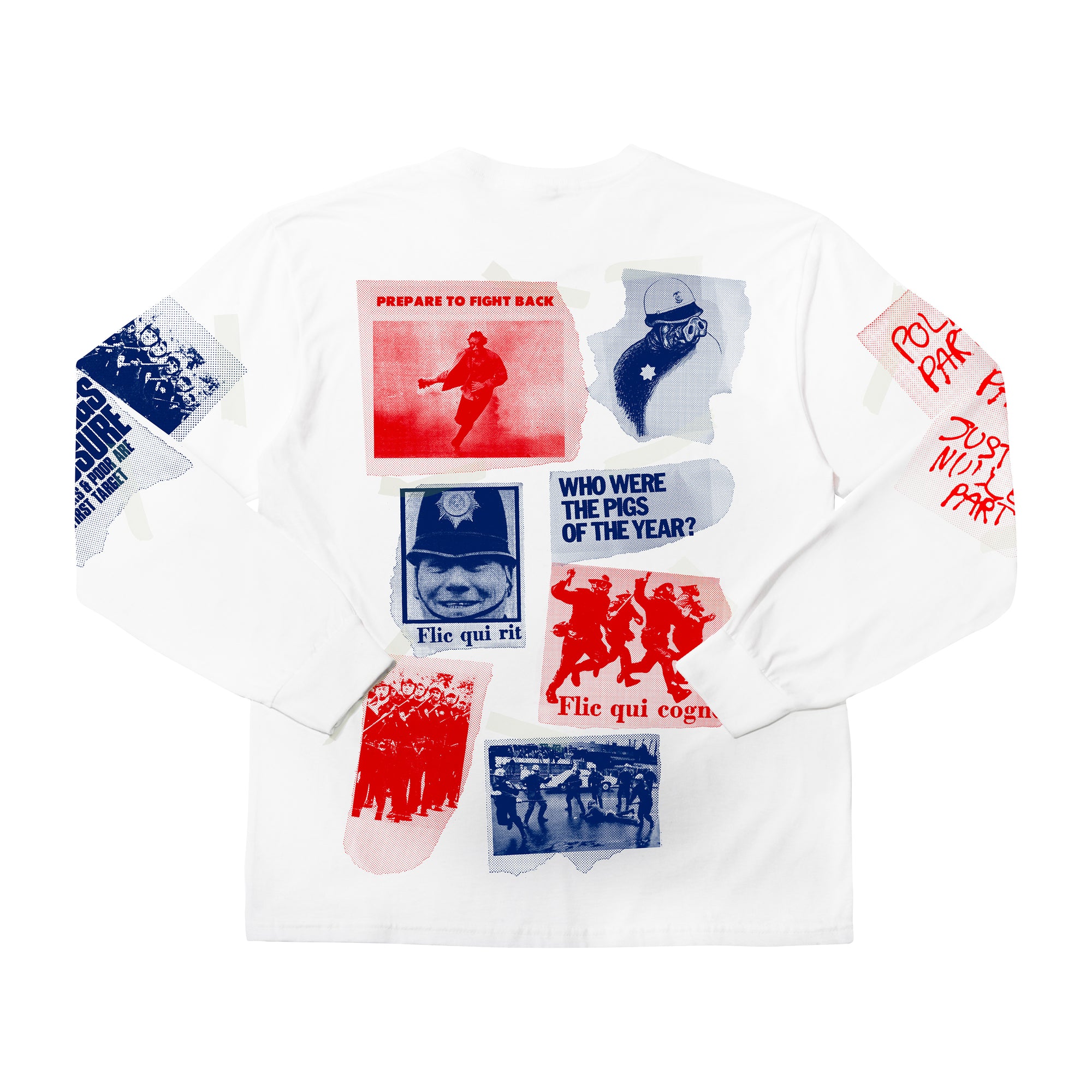 The Press Review Shirt: P*lice (long sleeve white shirt)