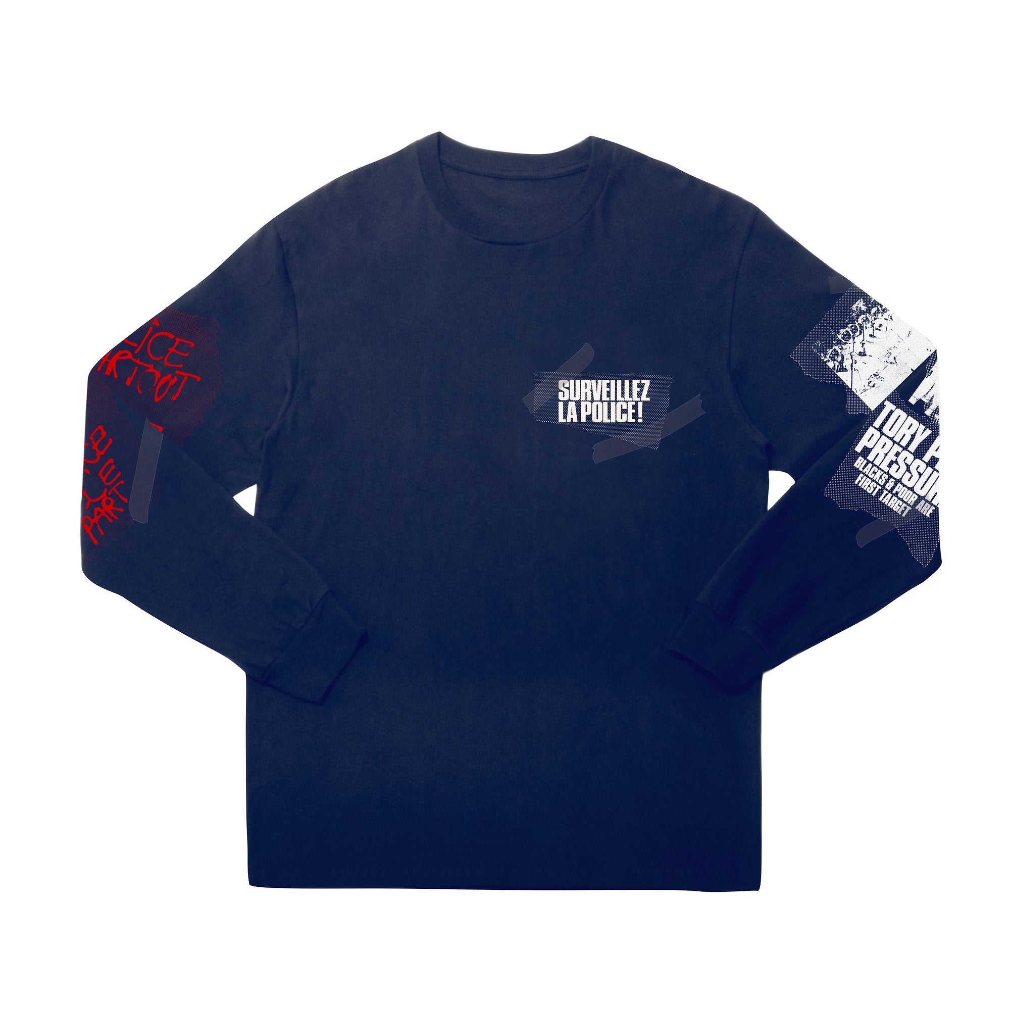 The Press Review Shirt: P*lice (long sleeve navy shirt)