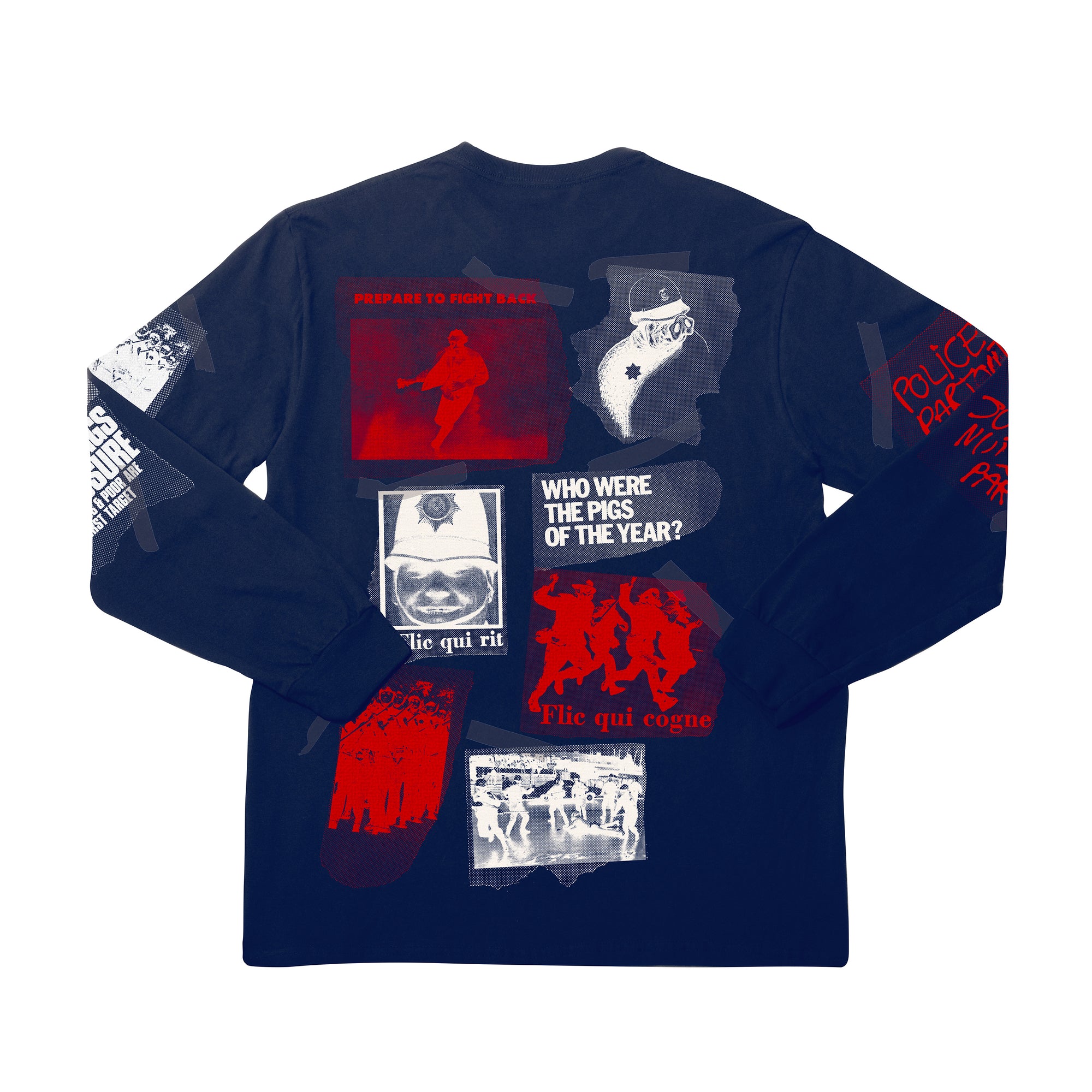 The Press Review Shirt: P*lice (long sleeve navy shirt)